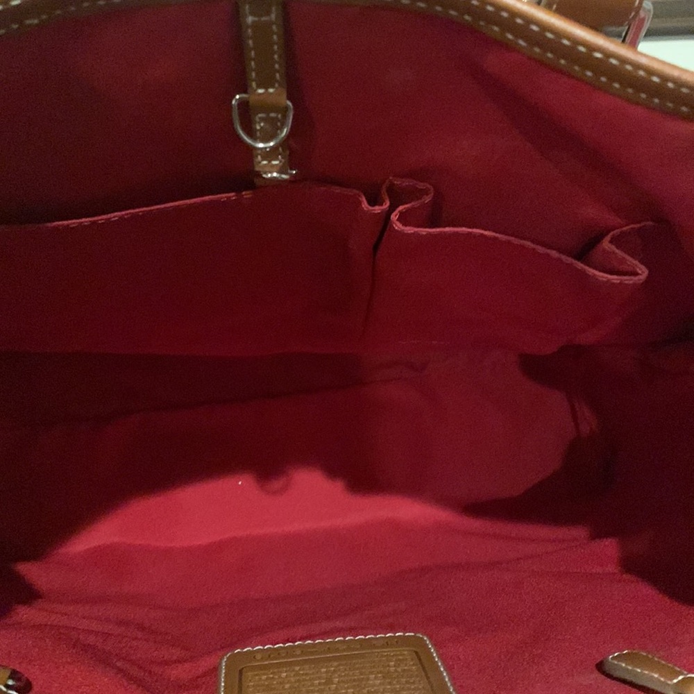 COACH New Vintage Shoulder Bag Signature Pink and Tan Tote with Dust Bag - Picture 13 of 14